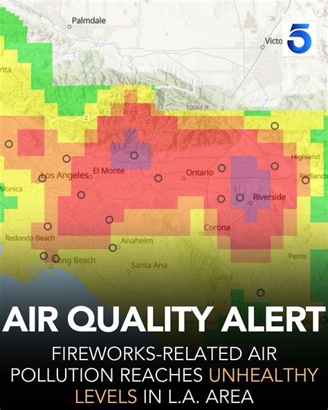 Fireworks-related air pollution reaches dangerous levels in Los Angeles area